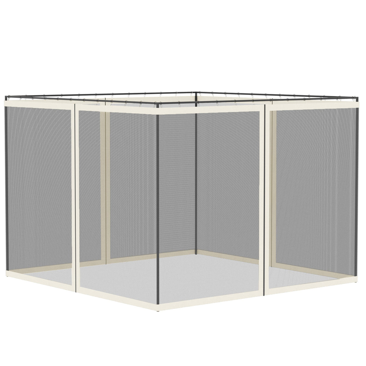 Four-Panel Gazebo Replacement Screen - Durable Polyester Mesh Protection