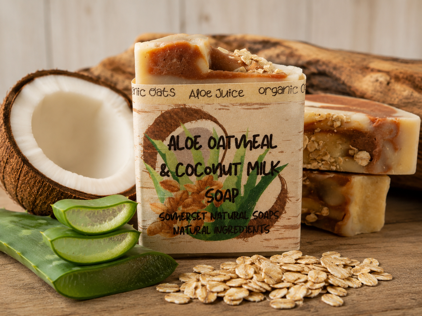 Aloe Vera, Oatmeal & Coconut Milk Soap
90g | Unscented | Vegan