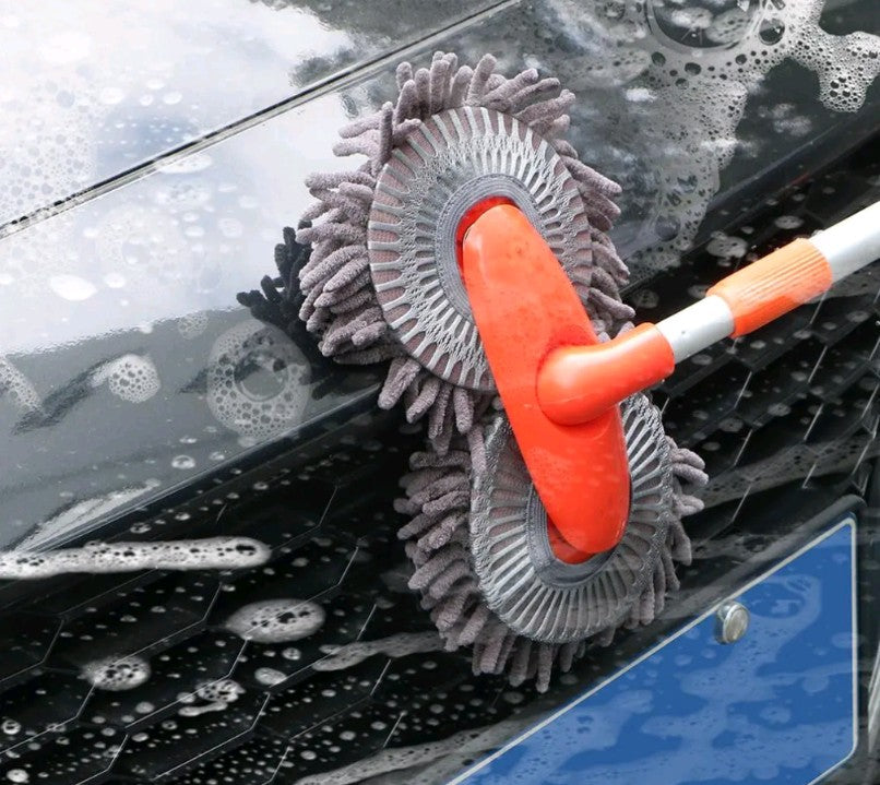 Long Handle Car Cleaning Brush – Extendable Dual-Brush Design t