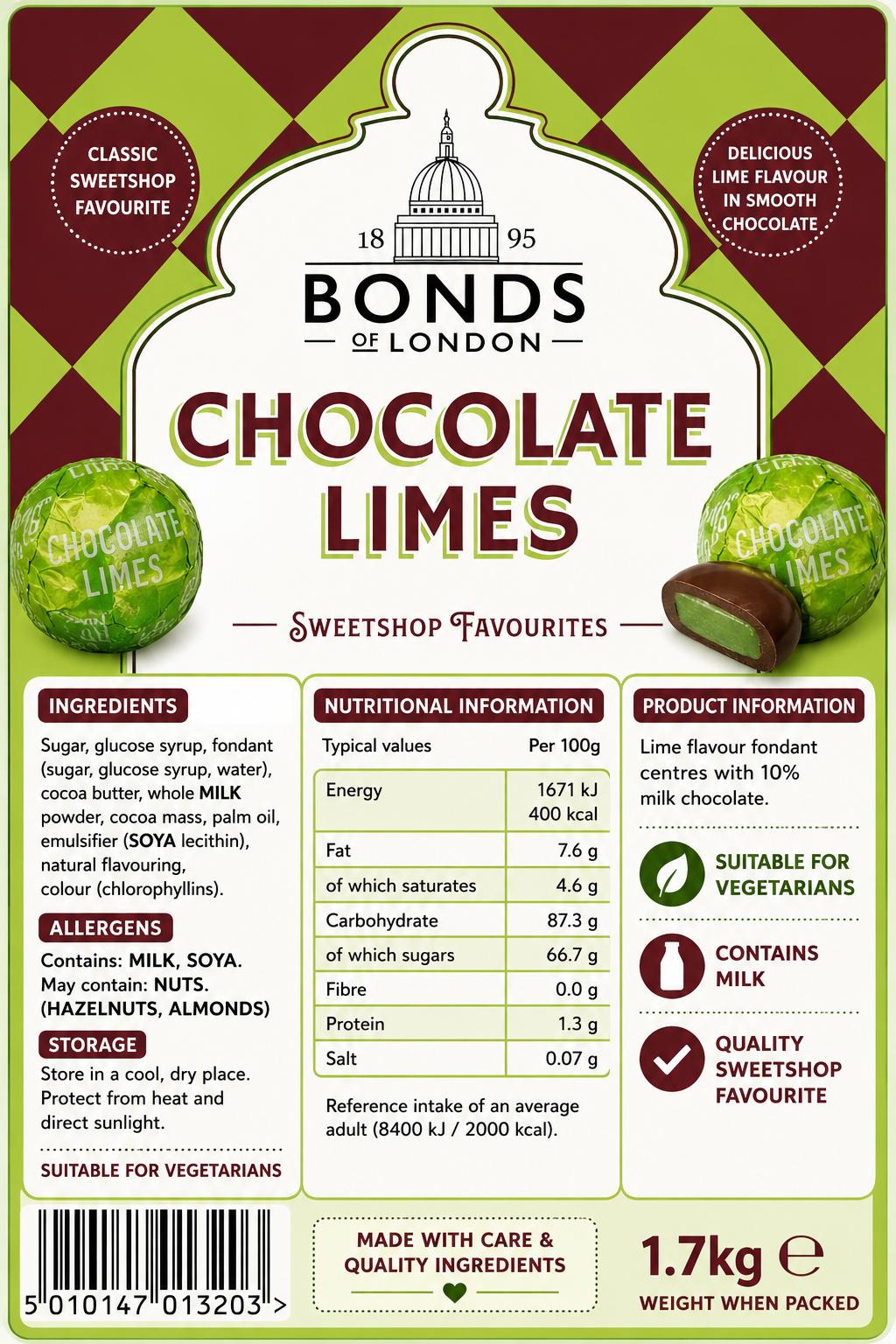 Chocolate Limes Full Jar – Bonds of London