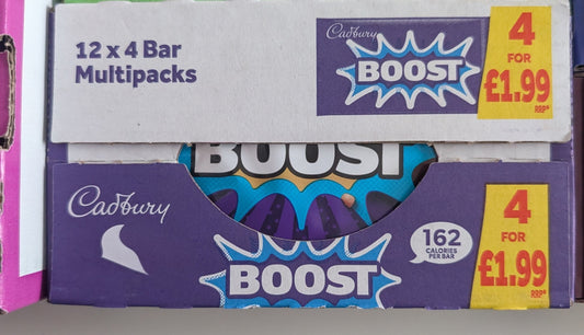Cadbury Boost 4-Bar Multipack (Box of 12)