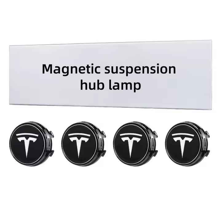 4pcs 56mm Hub Light For Tesla model Y X 3 S Car Wheel Caps Light Center Cover Lighting Cap Floating Illumination LED decorate