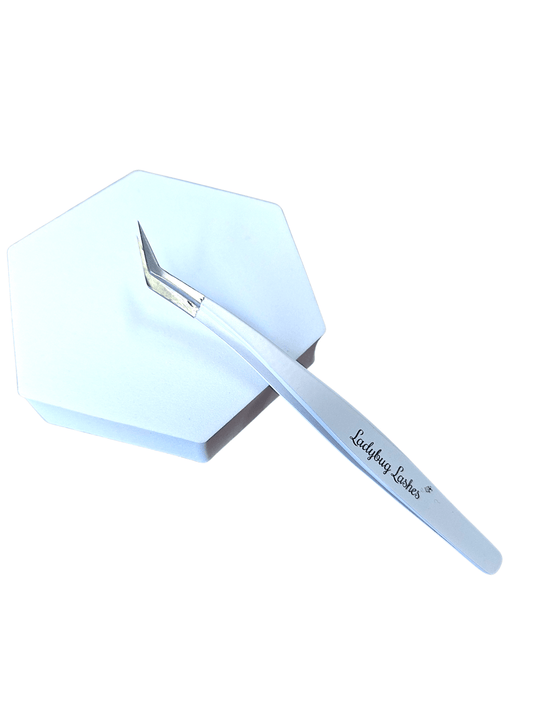 Angled Volume Tweezers Non-Fibre Grip