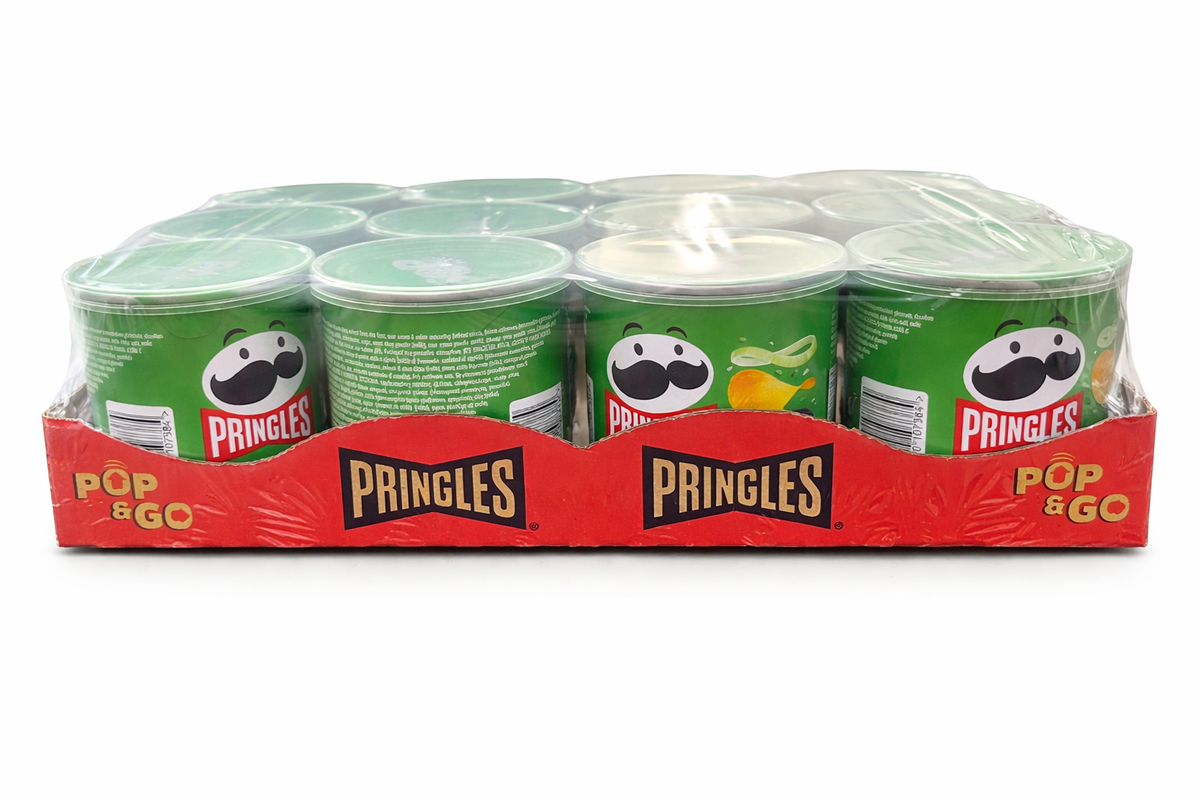Pringles Pop & Go Mini Cans – Sour Cream & Onion | 12 Pack x