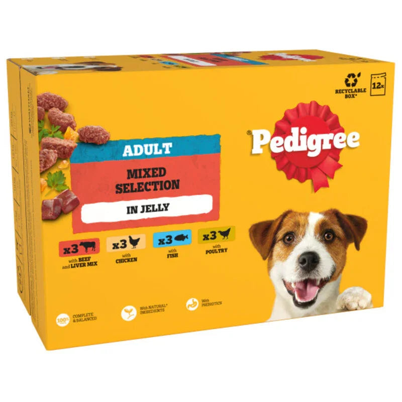 Pedigree Adult Mixed Selection in Jelly 12 x 100g - Case of 4