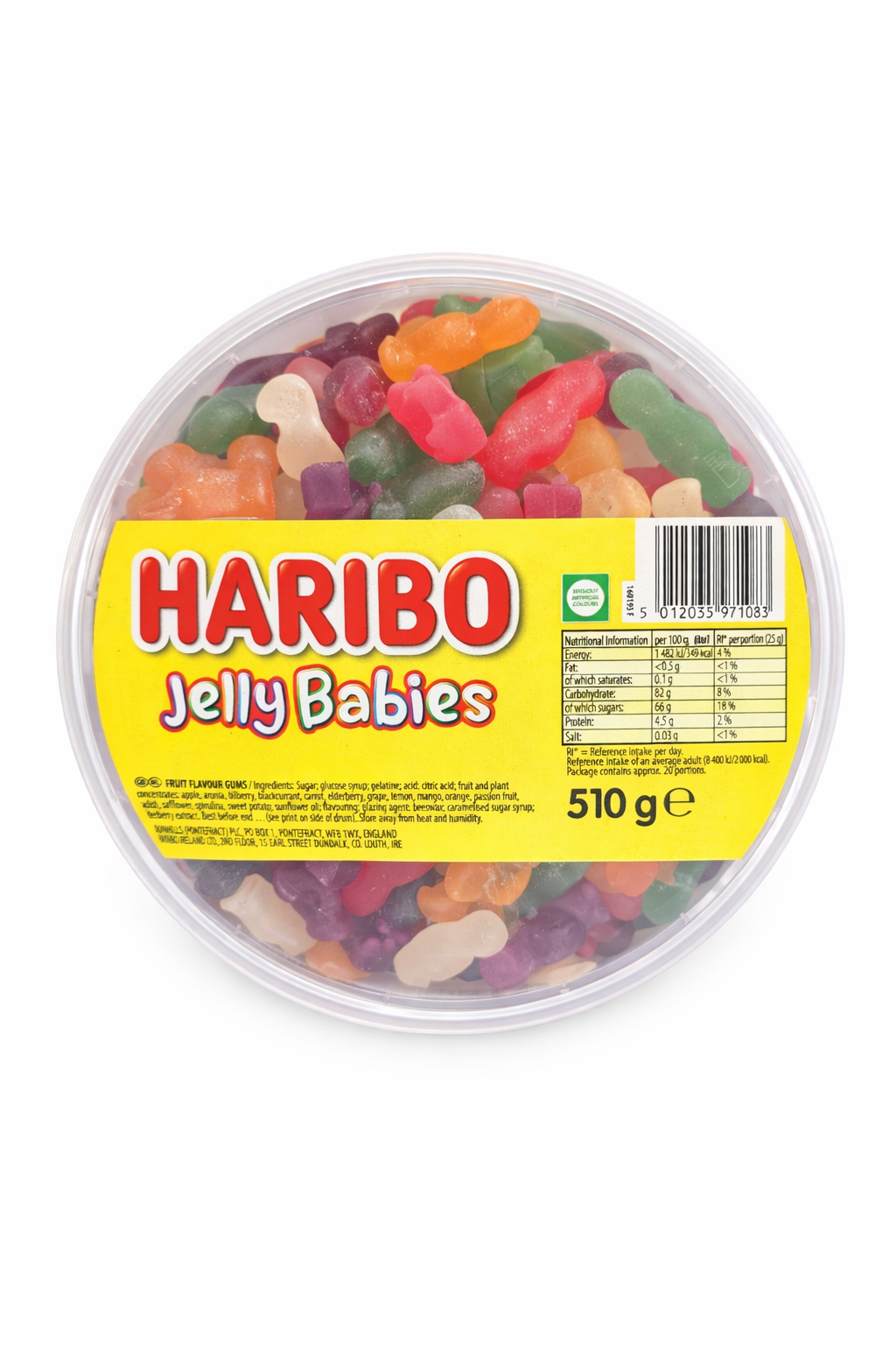 Haribo Jelly Babies Tub 510g ex store