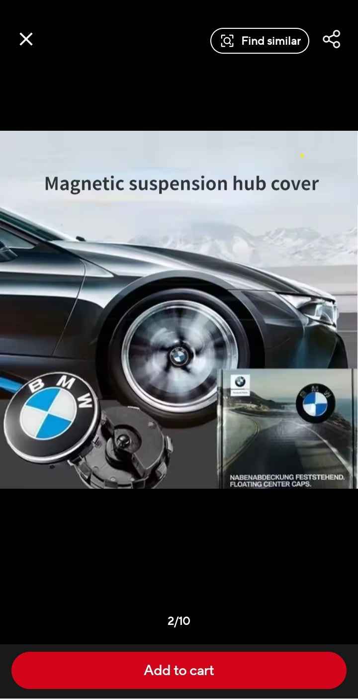 4PCS 56/68mm Floating Wheel Centre Caps for BMW 50th Anniversary – Fit E39 E46 E60 F10 F30 G20 X3 X5