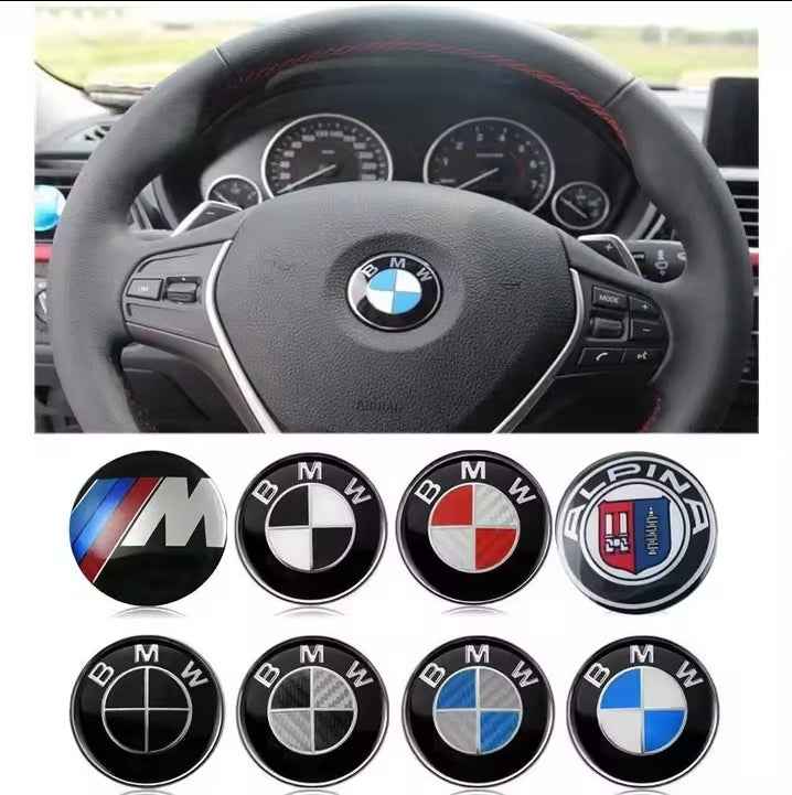1Pc 45mm Car Stering Wheel Badge Emblem Sticker For BMW E36,46,53 ,90,60,61,93,87,X1,3,5,6,F30,20,10