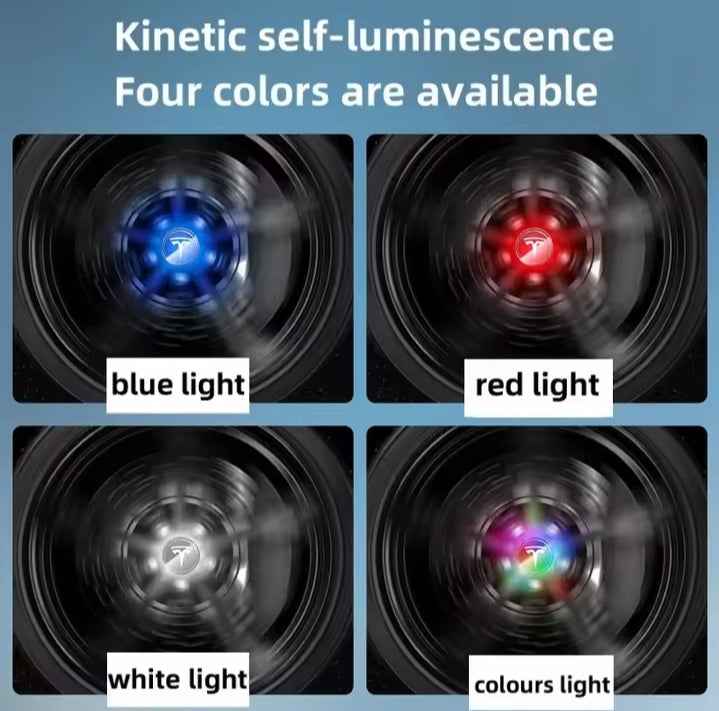 4pcs 56mm Hub Light For Tesla model Y X 3 S Car Wheel Caps Light Center Cover Lighting Cap Floating Illumination LED decorate