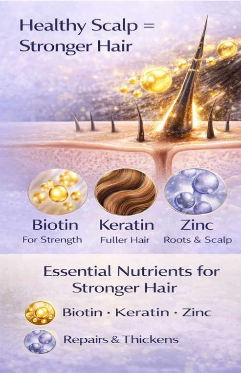 Ammuri Biotin Shampoo – DHT Blocker for Thicker, Fuller-Looking Hair | 473ml