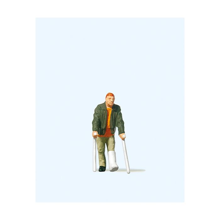 Man on Crutches Terrarium Figures 28019