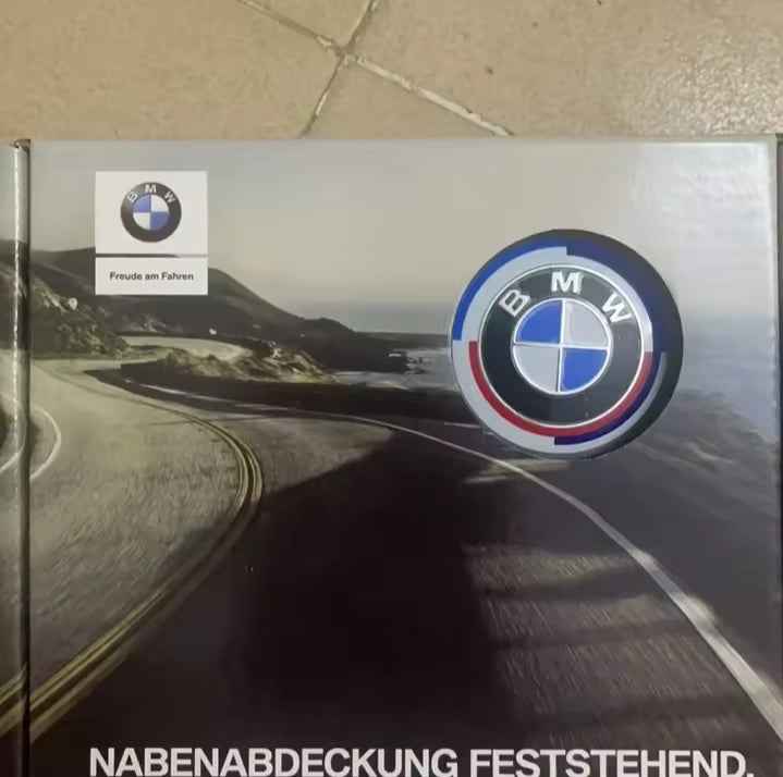 4PCS 56/68mm Floating Wheel Centre Caps for BMW 50th Anniversary – Fit E39 E46 E60 F10 F30 G20 X3 X5