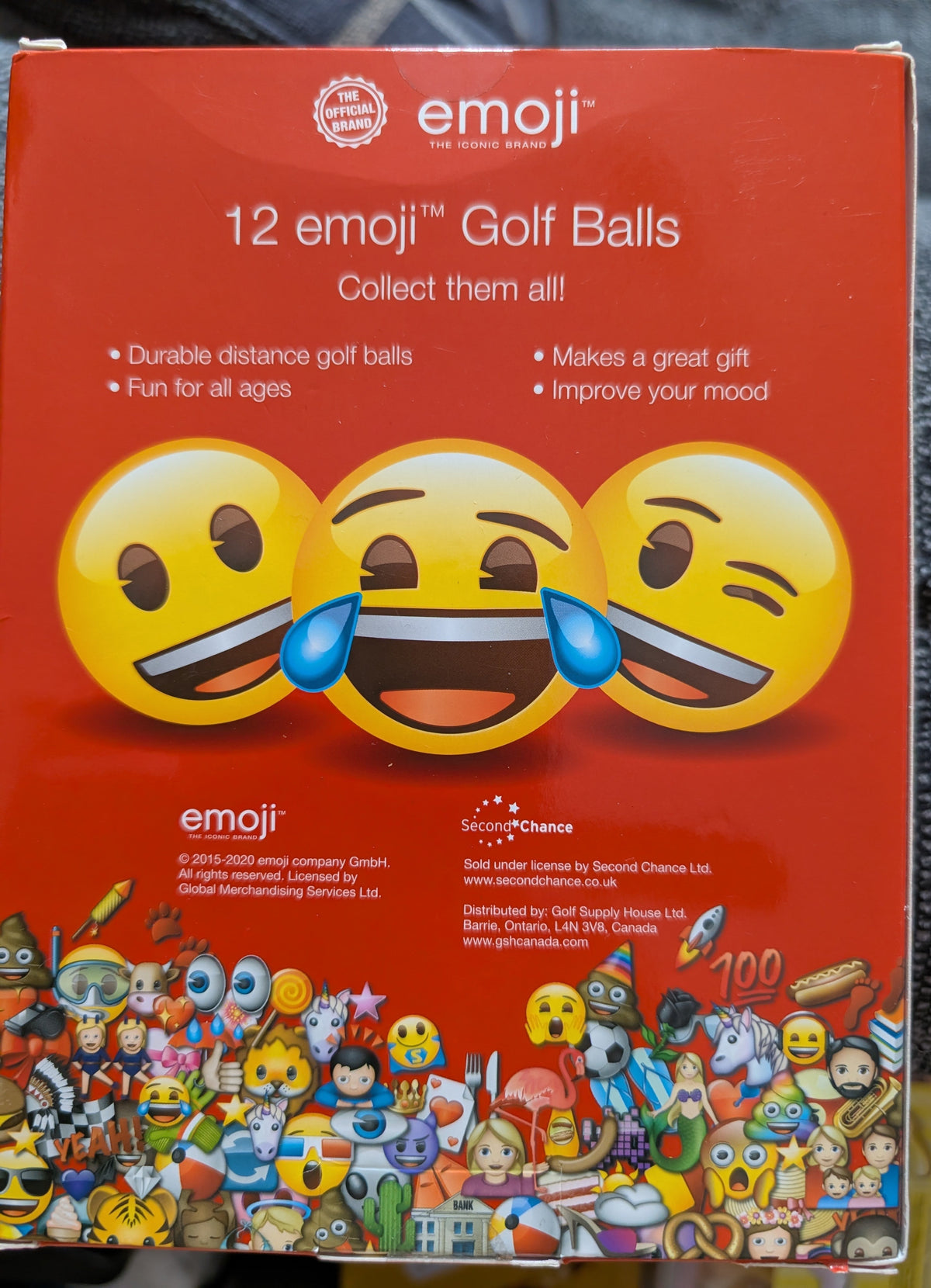 Emoji™ Golf Balls – 12 Pack | Novelty Golf Gift Set