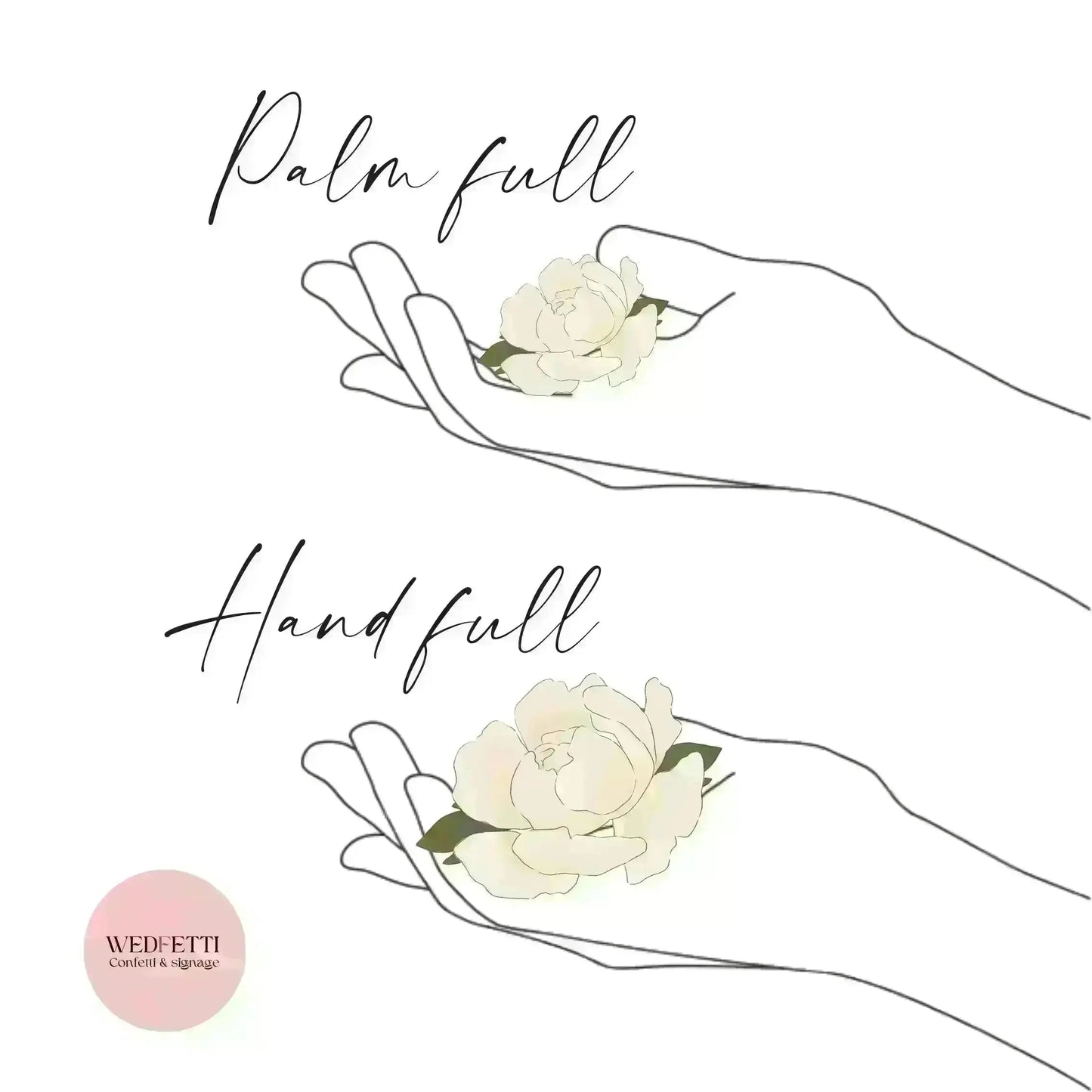 Biodegradable Slow falling paper Confetti - White XL bulk bag 500g