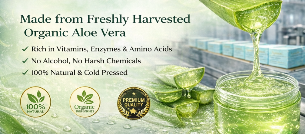Ammuri Organic Aloe Vera Gel 300g – Pure Hydration for Face, Body & Hair