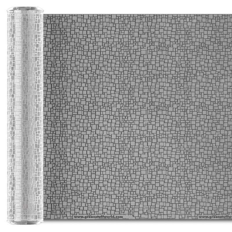 15mm Textured Rolling Pin - Flagstone | Green Stuff World