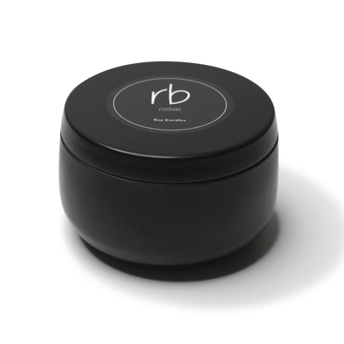 Rosbas Palo Santo Candle | Natural Soy Wax, 6 oz, Black Tin, Handmade in USA