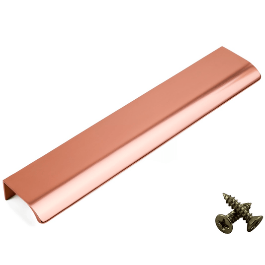 Rose Gold Aluminium Cabinet Handle – Modern Cupboard, Drawer & Door Pull (Pack of 10)