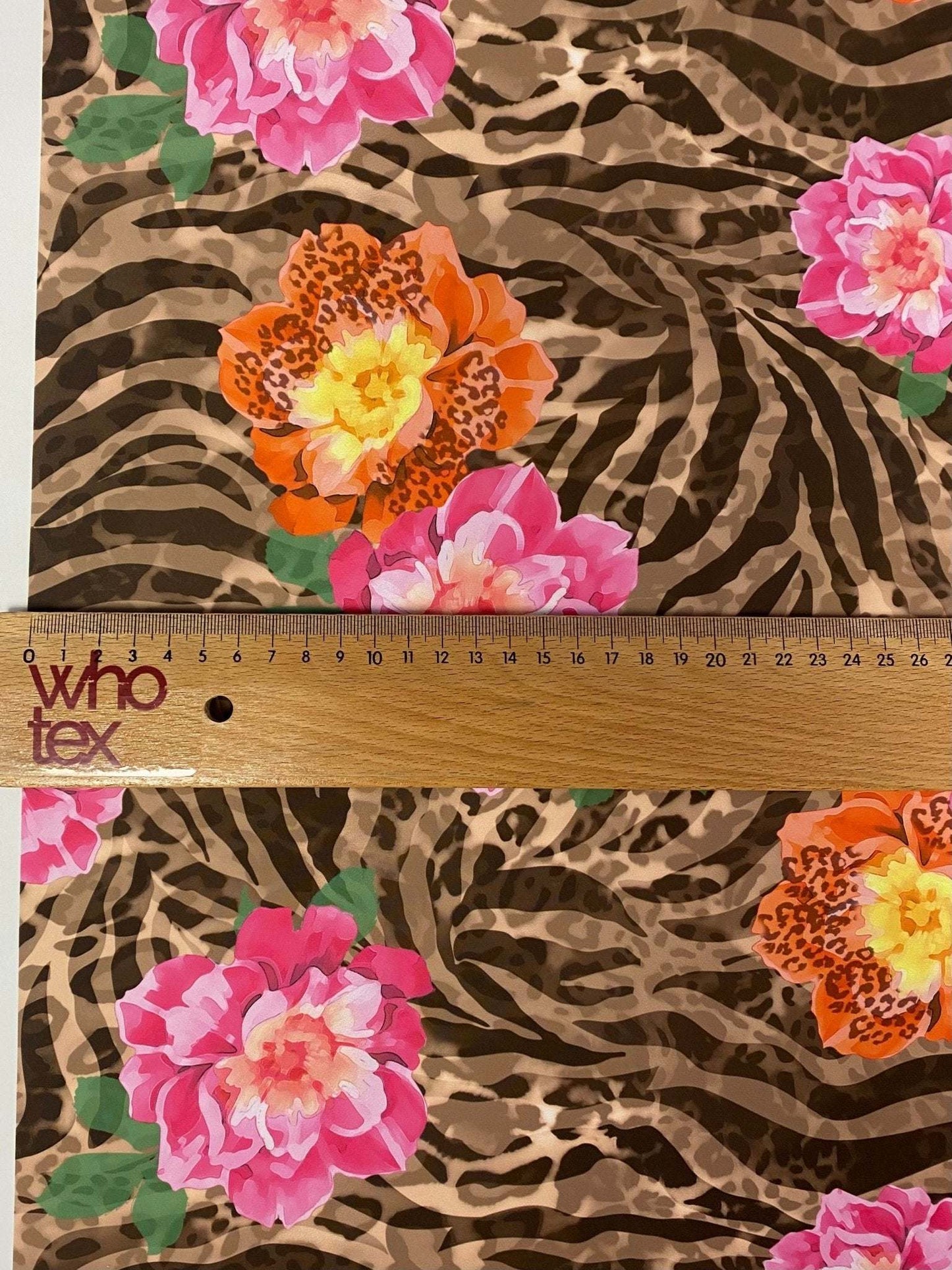 Rose Leopard Baroque Fabric by Metre