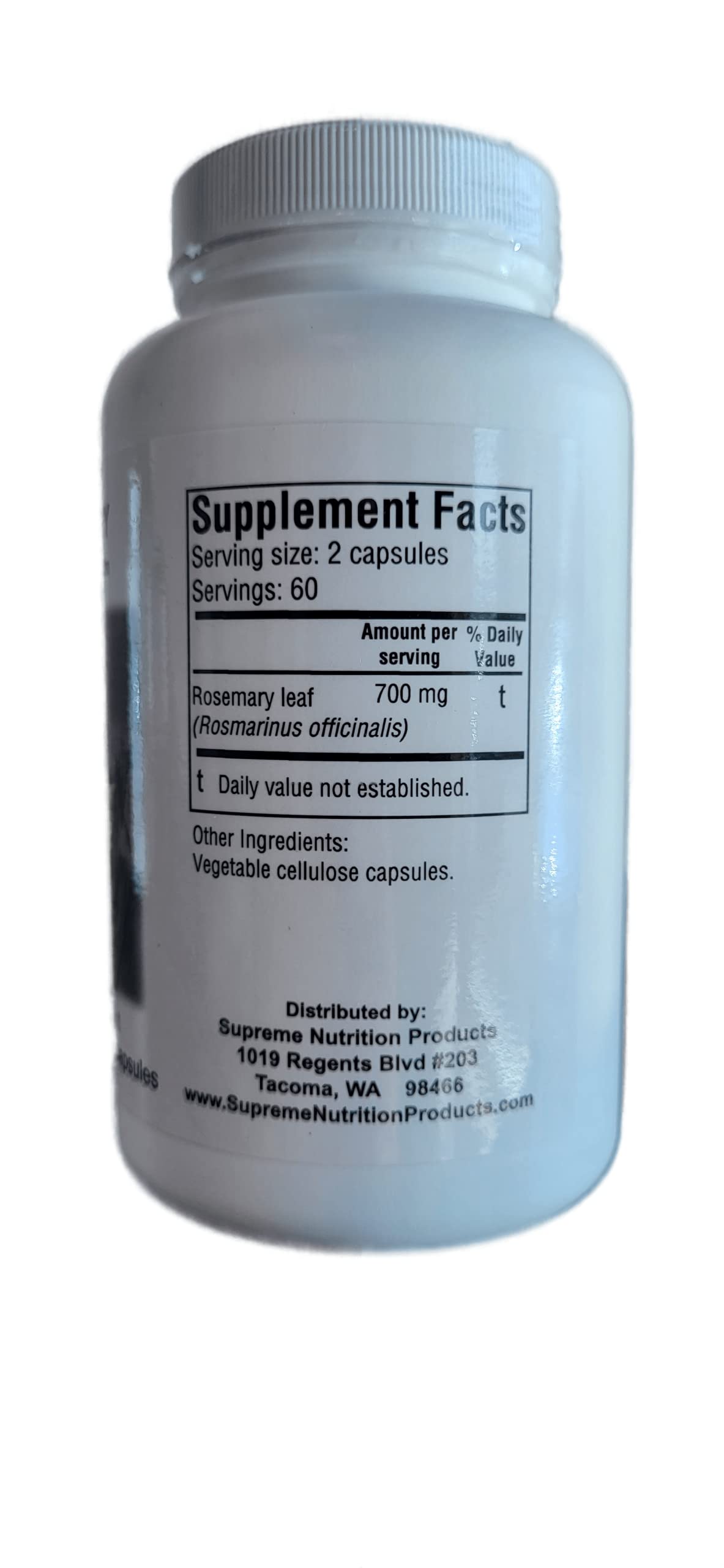 Supreme Nutrition Rosemary Supreme – 120 Pure Rosemary Vegetarian Capsules
