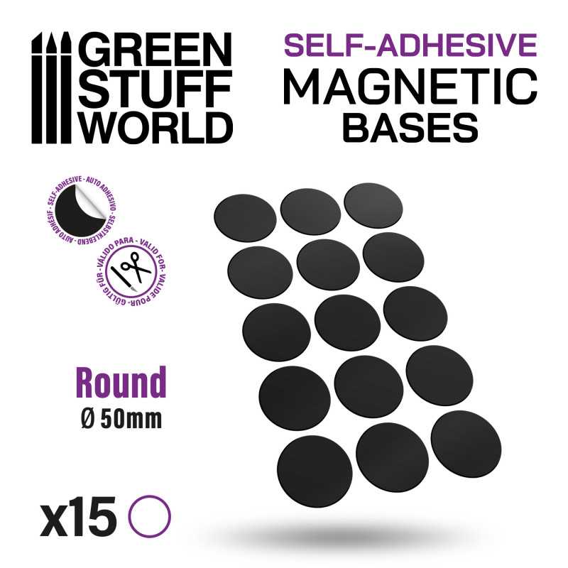 Self Adhesive Round Magnetic Bases Sheet | Green Stuff World