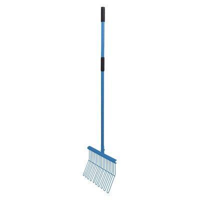 Rubber Matting Fork Aluminium Handle Blue