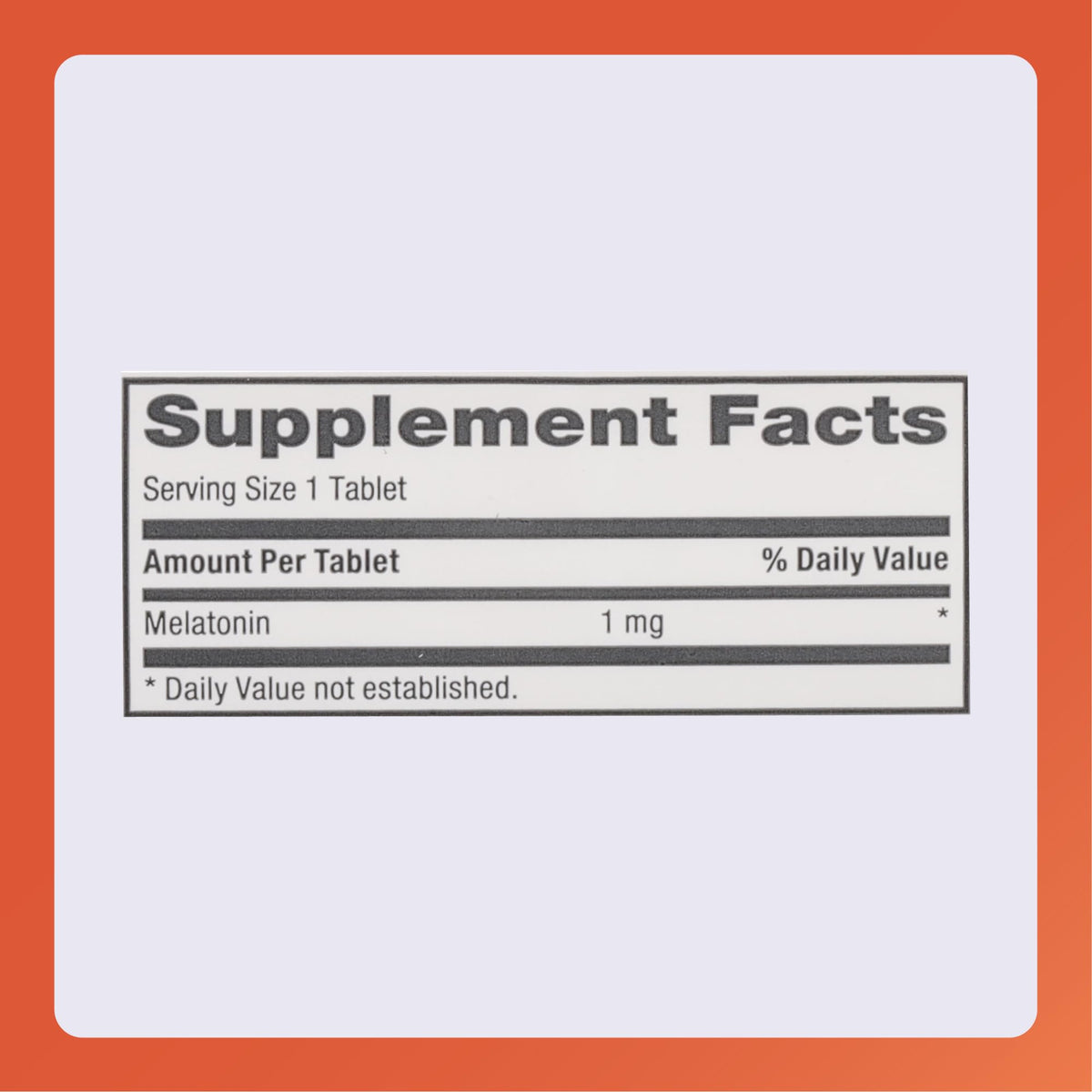 Rugby Melatonin 1mg Tablets - Dietary Supplement - 90 Count