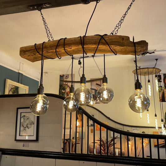 Rustic Ancient Oak Wrap Around Chandelier