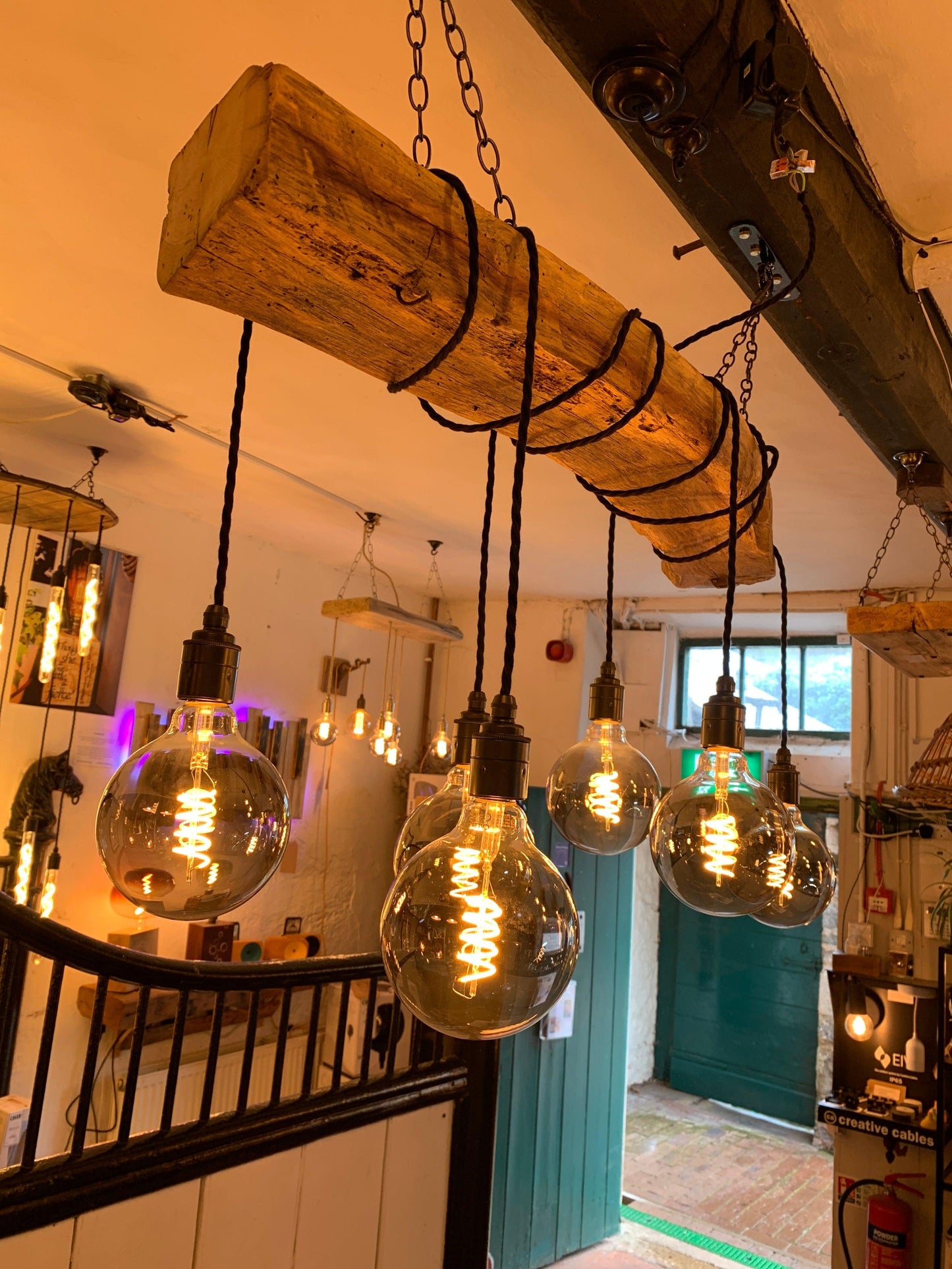 Rustic Ancient Oak Wrap Around Chandelier