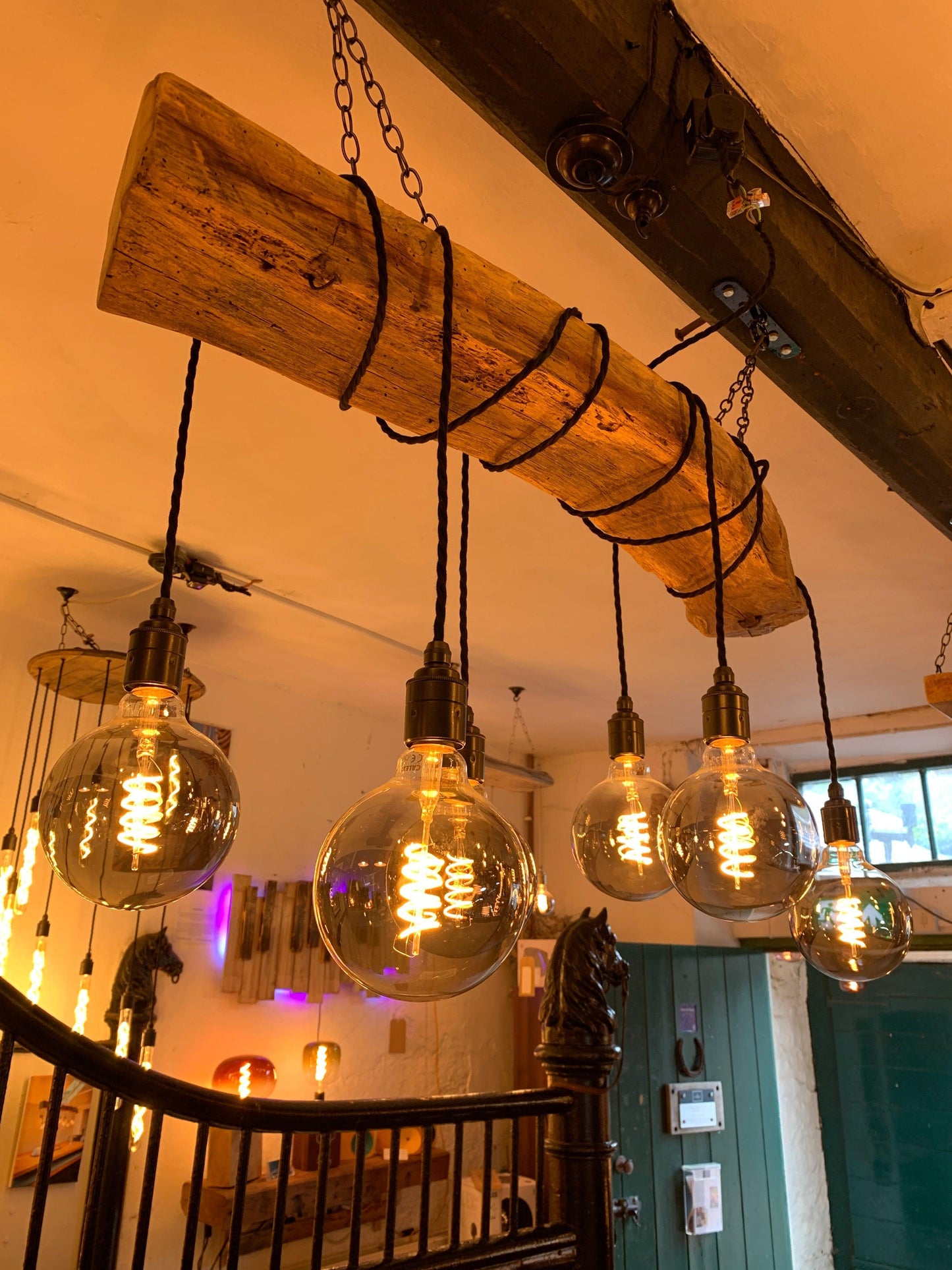 Rustic Ancient Oak Wrap Around Chandelier