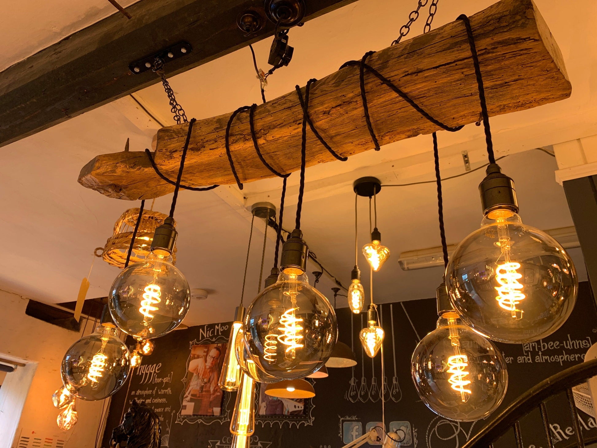 Rustic Ancient Oak Wrap Around Chandelier