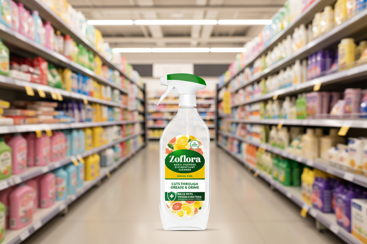 8 x Zoflora Multi Purpose Cleaner Lemon Zing - 800ML