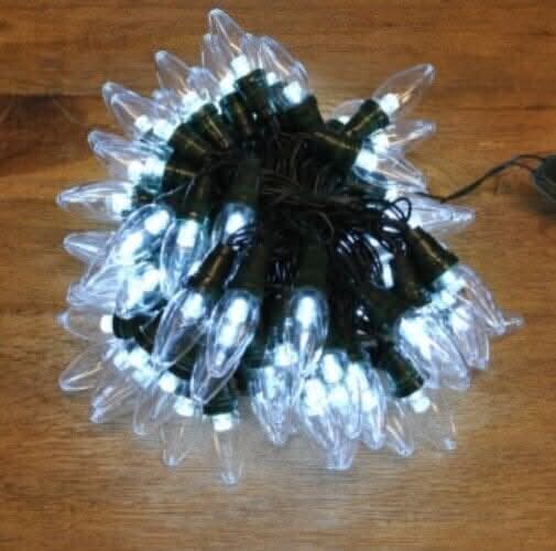 80 Bright White String Bulb Lights For Outdoor