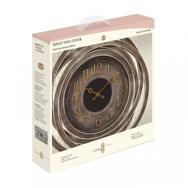 Ripley Wall Clock 20 Inch - Silver