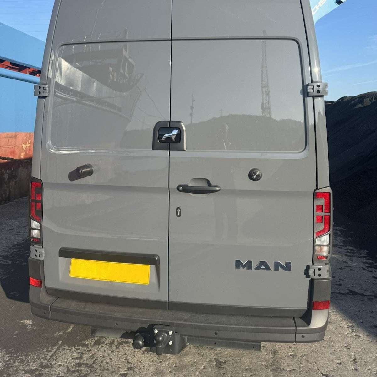 For MAN TGE Rear Light Guards Hammerite Ultimate Matte Black (2018-2025) | Tail Light Protectors | Van-X