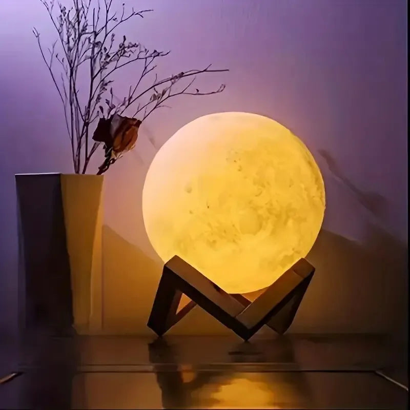 Moon Lamp 15cm 3D LED Light Wireless Moon Model Night Light Beam Lamp