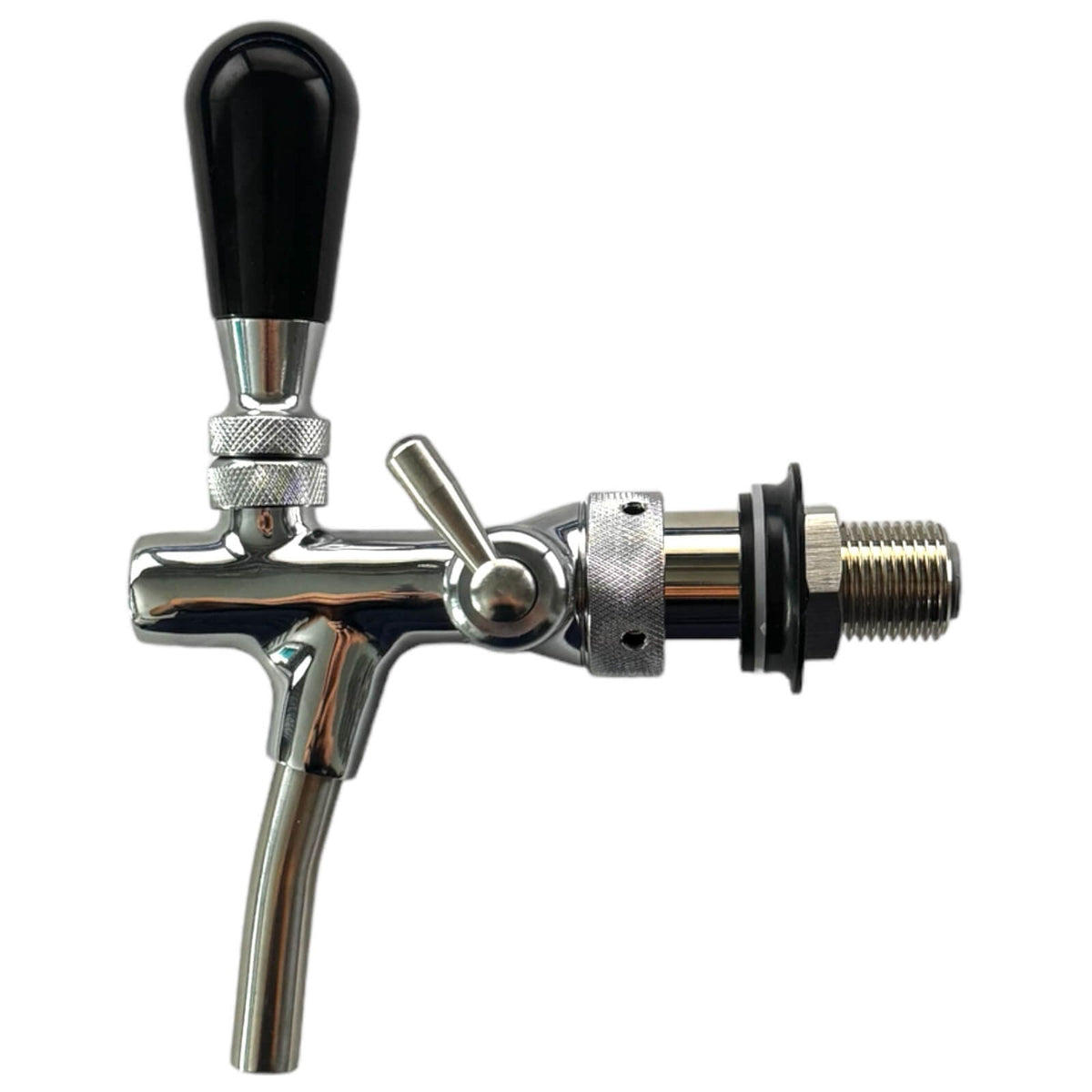 Chrome Compensator Beer Tap – Flow Control, 35mm Shank