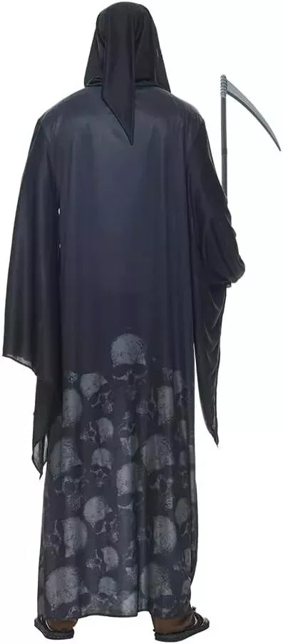 Adult Mens Grim Reaper Phantom Halloween Fancy Dress Costume Death Robe Outfit