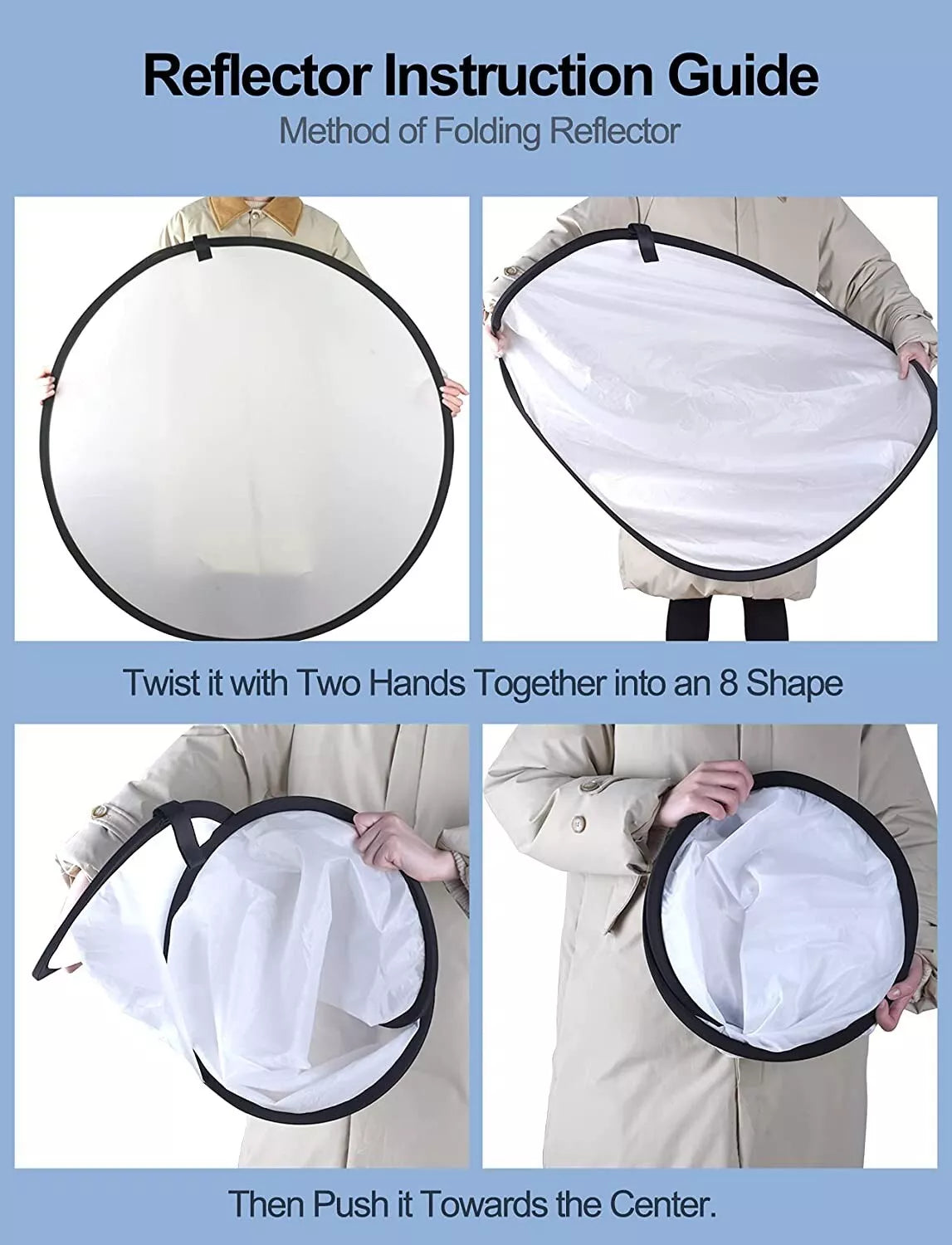 EMART Softbox Lighting Kit 60x60cm E27 Socket with Reflectors, Portable