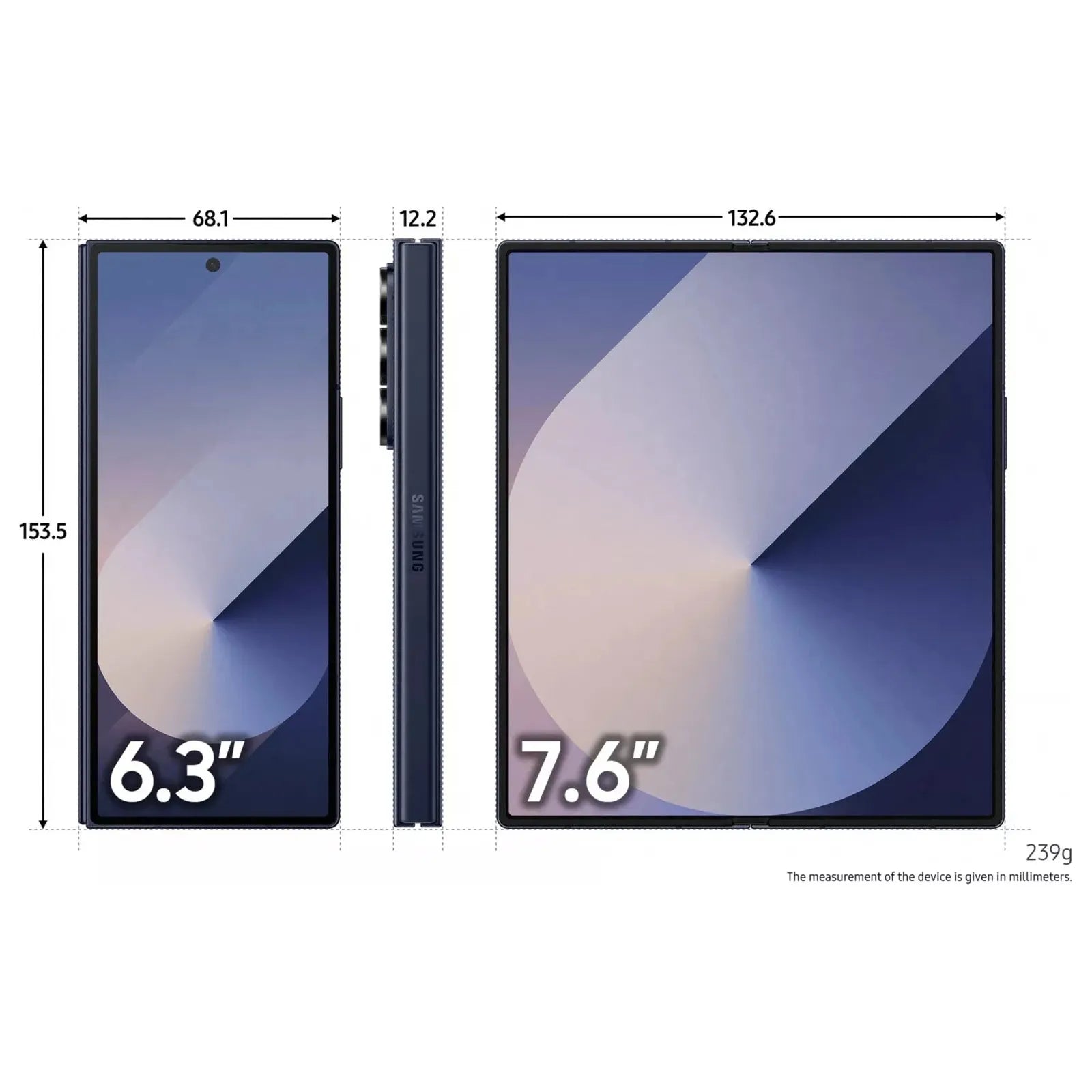 Samsung Galaxy Z Fold6 5G Foldable 256GB Smartphone 7.6" 5G Unlocked