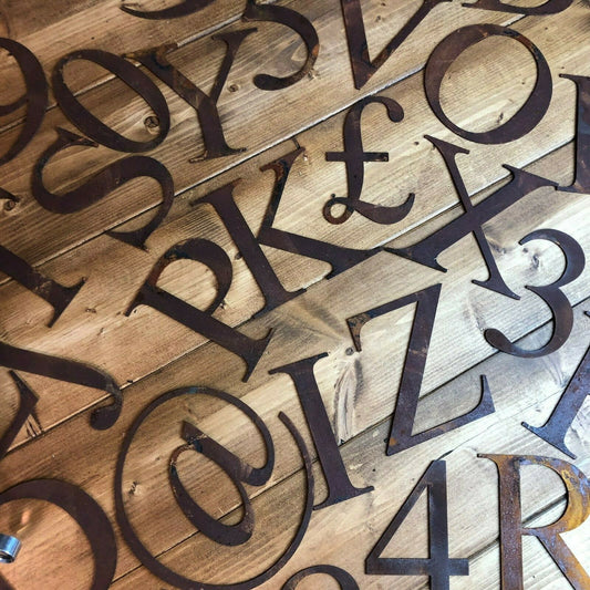5" Classic Font Rusty Metal Alphabet Letters A-Z 0-9