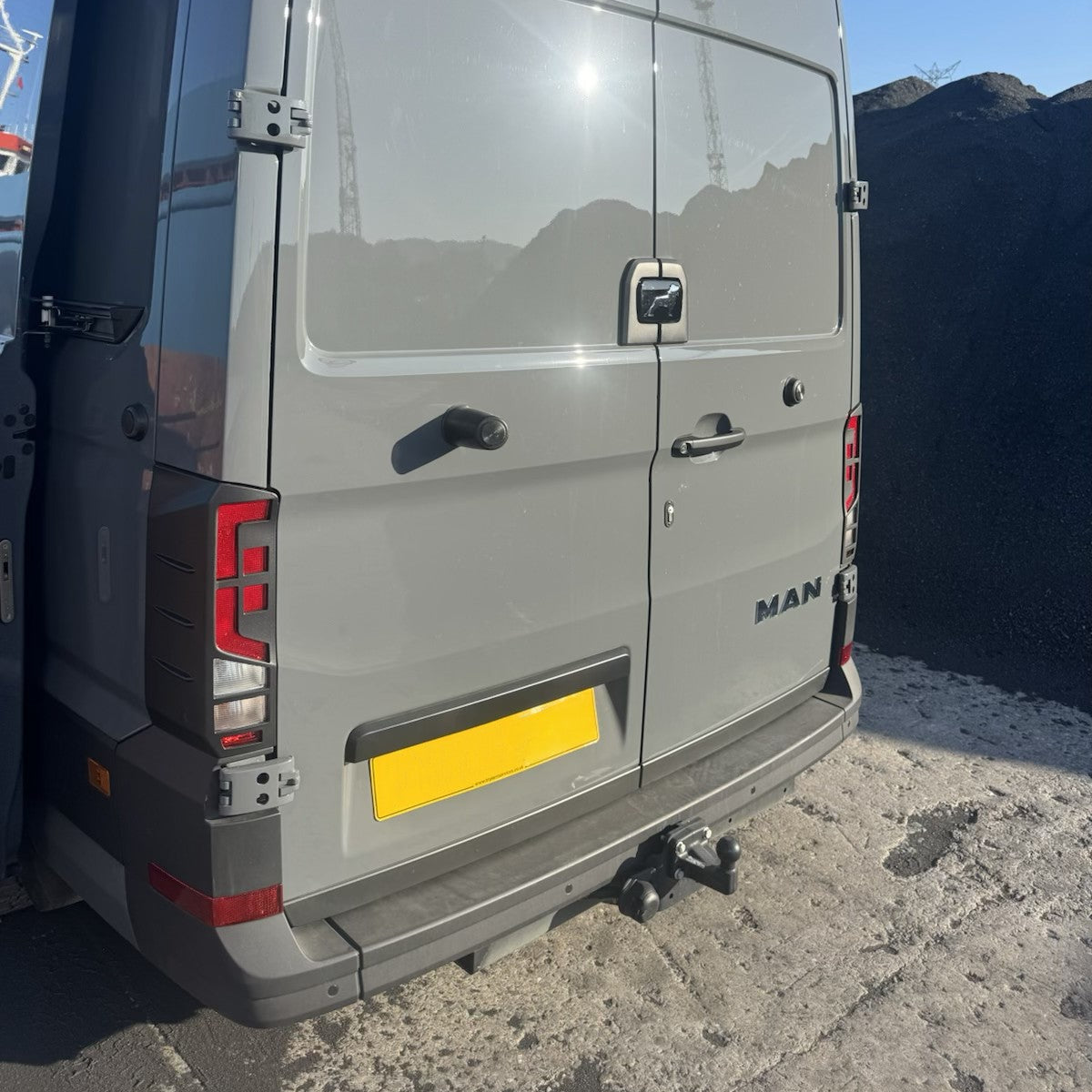For VW Crafter Rear Light Guards Hammerite Ultimate Matte Black (2018-2025) | Tail Light Protectors | Van-X