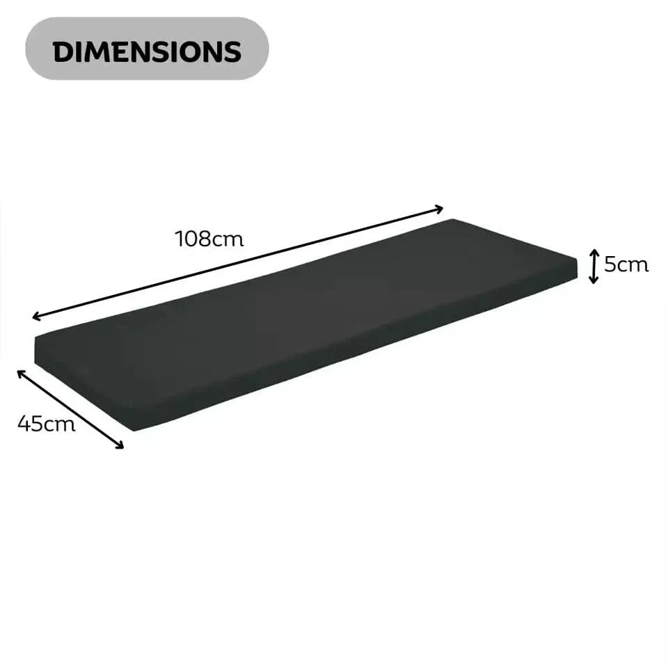 Black Outdoor Waterproof Bench Cover