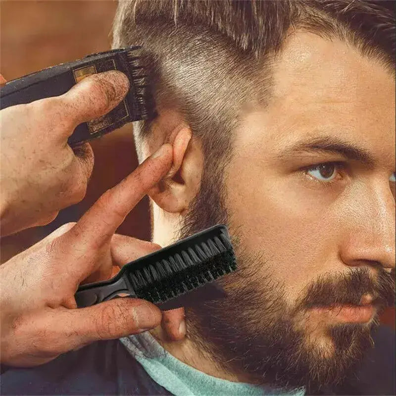 SERRATED Barber Fade Brush Soft Bristle