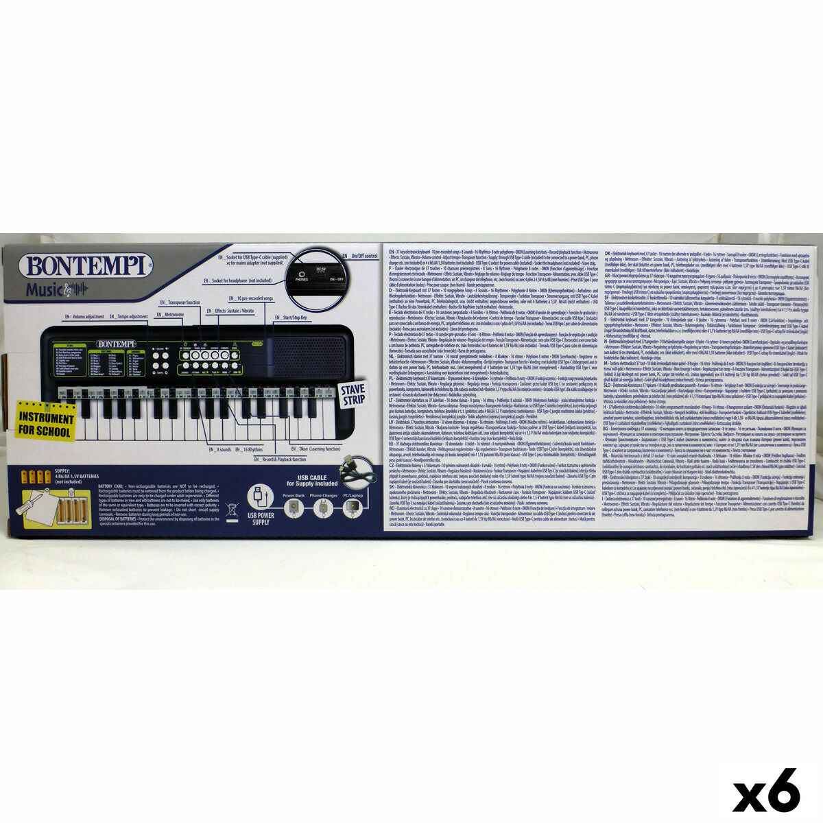 37-Key Keyboard Bontempi 42 x 4 x 15 cm (6 Units)