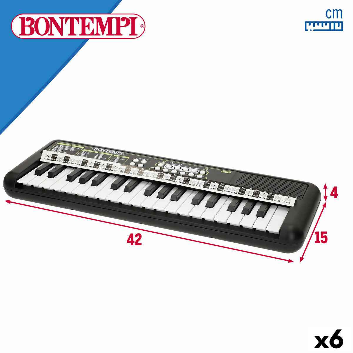 37-Key Keyboard Bontempi 42 x 4 x 15 cm (6 Units)