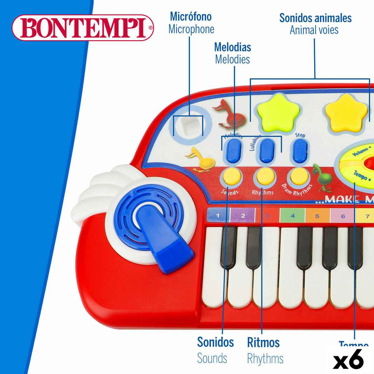 Electric Piano Bontempi 38 x 18 x 17 cm (6 Units)