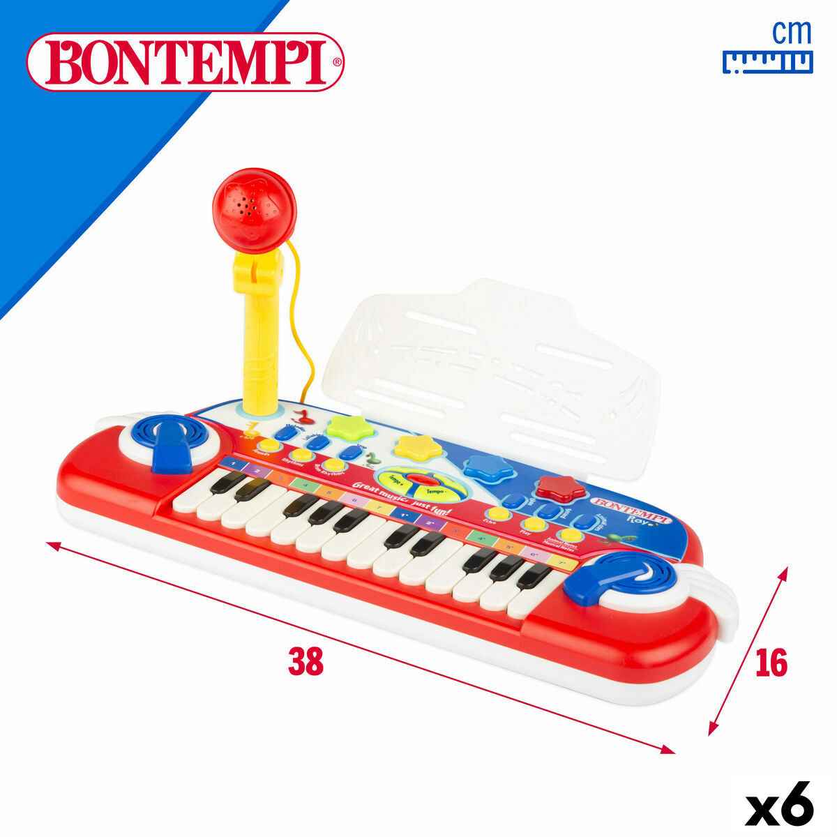 Electric Piano Bontempi 38 x 18 x 17 cm (6 Units)