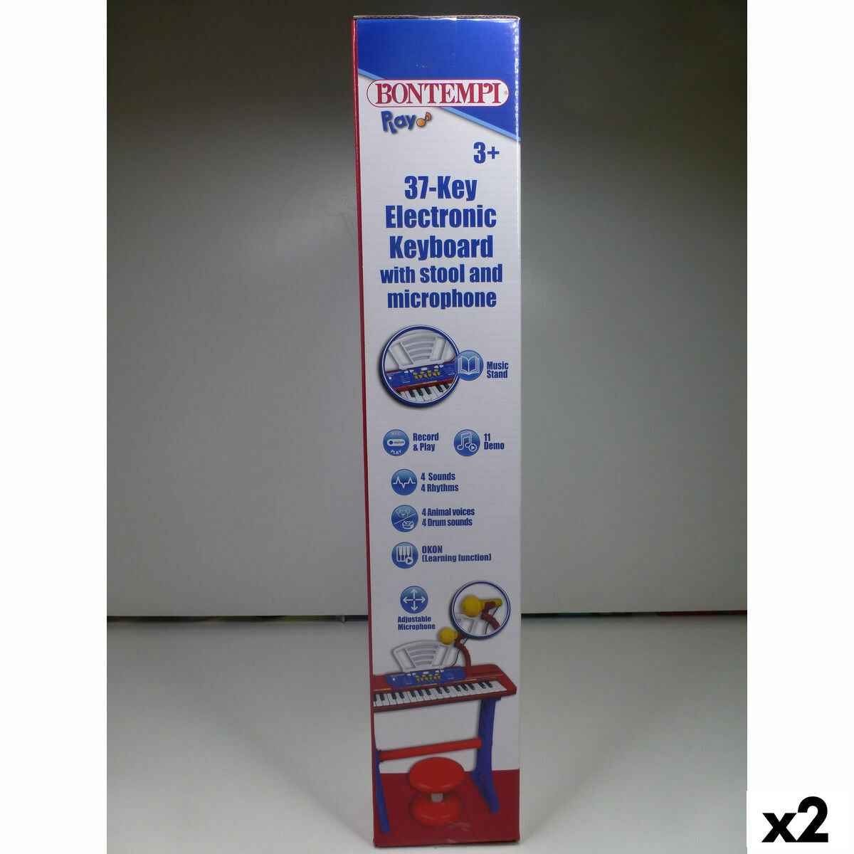 37-Key Keyboard Bontempi 43 x 56 x 23 cm (2 Units)