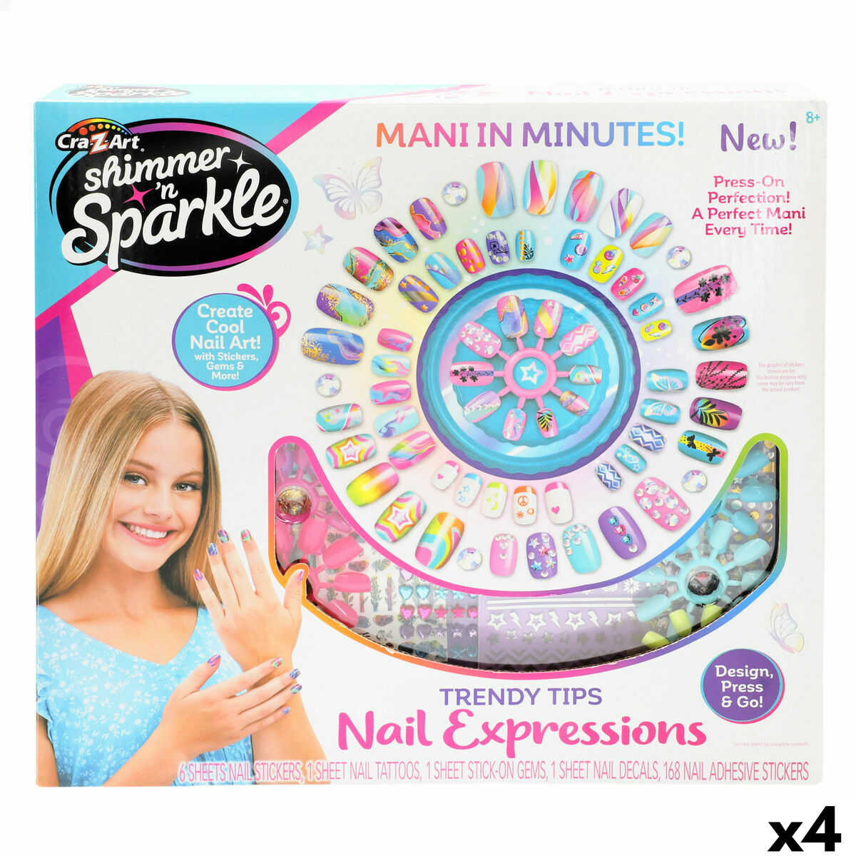 Nail Design Kit Cra-Z-Art (4 Units)